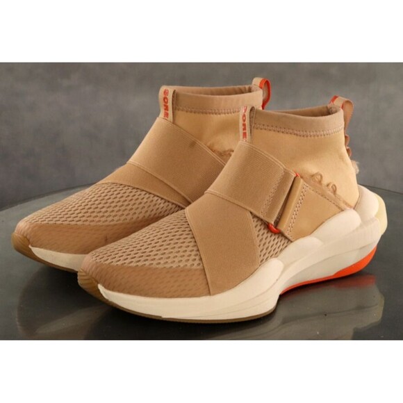 Sorel Explorer Defy $145 Women's Sneakers Shoes Size 6.5 Ceramic Chalk Peach